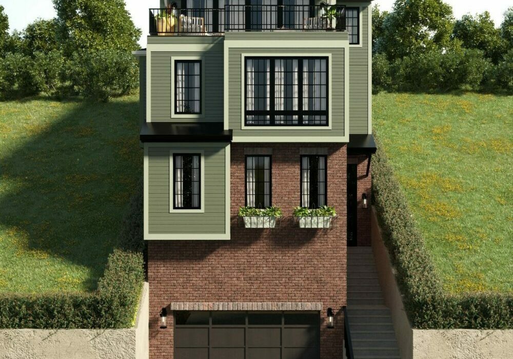 3D Exterior Rendering of 128 Goethe Street Home